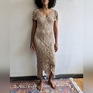 Cartise Vintage Crochet Dress Size 4 In VGUC